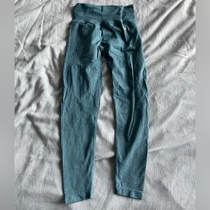 Lazuli Label V Seam High-Waist Teal Leggings